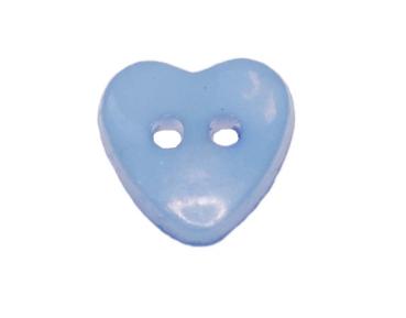 Kids button as heart in blue 12 mm 0,47 inch